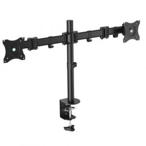 ÷ Soporte de mesa equip 650115 para 2 pantallas 13-27" de brazo inclinable y giratorio 360? max. vesa"