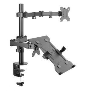 ÷ Soporte de mesa equip 650119 para 1 pantalla 13-32" doble brazo 2 pantallas o 1 pantalla + 1 portat"