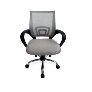 ÷ Silla de oficina equip de malla color gris claro recubrimiento pu de alta calidad dise?o ergonomico