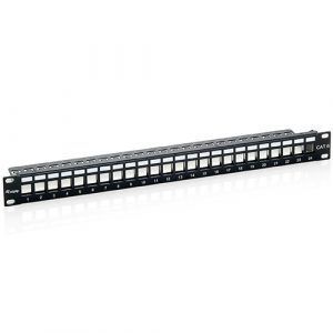 ÷ Patch panel vacio cat.6 apantallado 24 puertos keystone 1u