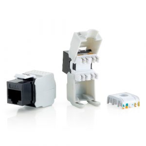 ÷ Kit 8 uds conector hembra rj45 utp cat6 panel keystone tool free