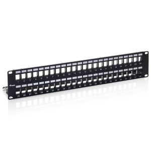 ÷ Patch panel vacio cat.6 apantallado 48 puertos keystone 2u