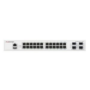 ÷ Switch gestionable fortinet fs-124f l2 24xge rj45 4xge sfp 256 mb ddr3 montaje rack ventilador