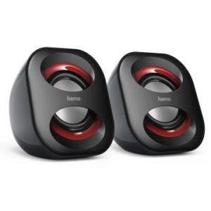 ÷ Altavoces 2.0 hama sonic mobil 183 jack 3.5mm alimentado por usb entrada para auriculares control
