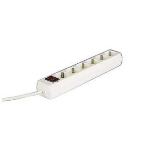 ÷ Regleta alimentacion hama con 6 tomas interruptor 1,4m color blanca