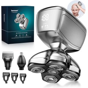 ÷ Afeitadora cabeza kensen jk-1368 ipx6 cabezales magneticos seco y humedo accesorios carga usb-c