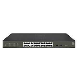 ÷ Switch semigestionable level one hilbert 24p giga + 2p sfp giga carcasa metalica
