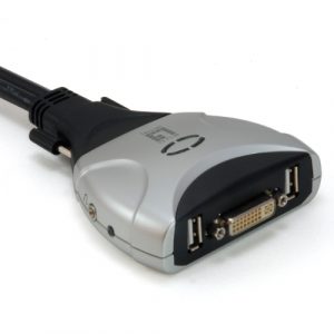 ÷ Conmutador automatico level one v/t/m 1a2 cpus dvii usb con audio cables incluidos kvm-0260
