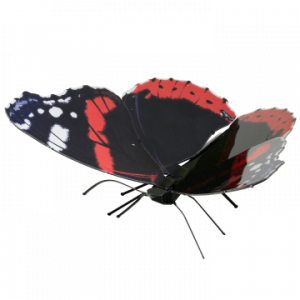 ÷ Maqueta 3d metal fascinations mariposa red admiral montaje sin pegamento ni soldadura maquetas 3d