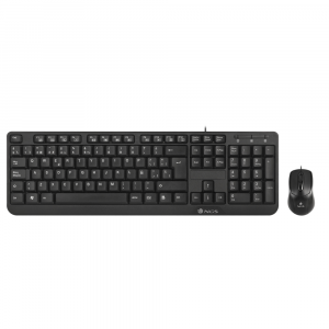 ÷ Teclado y mouse ngs combo cocoa kit multimedia con cable usb