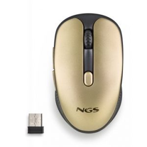 ÷ Mouse ngs wireless evorustgold recargable con teclas silenciosas oro