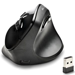 ÷ Mouse ngs wireless ergo evo moksha color negro recargable usb-c 2400 dpi botones silenciosos