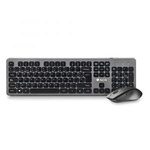 ÷ Teclado y mouse ngs wireless idol kit de 2,4 ghz. 12 teclas multimedia. 800/1200/1600 dpi