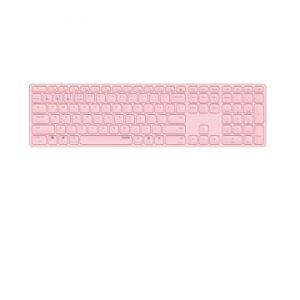 ÷ Teclado rapoo wireless y bluetooth e9800m 2.4ghz bt 3.0 5.0 dise?o ultrafino bateria rosa