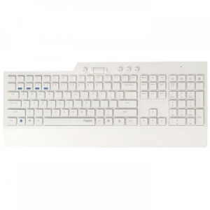 ÷ Teclado rapoo wireless y bluetooth 8200t portugues 2.4ghz bt 3.0 4.0 teclas multimedia color blanco