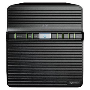 ÷ Servidor nas synology disk station ds423 2xgbe 2xusb 3.2 4 bahias 1.7 ghz raid 0,1,5,6,10