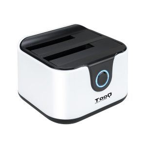 ÷ Docking station tooq tqds-802dw 2,5/3,5" sata usb 3.1 funcion clonacion otb negra-blanca"