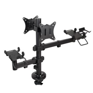 ÷ Soporte de mesa tooq tqpm002 para tpv impresora pantallas terminal lector 17-32 vesa 75x75 y 100x10"