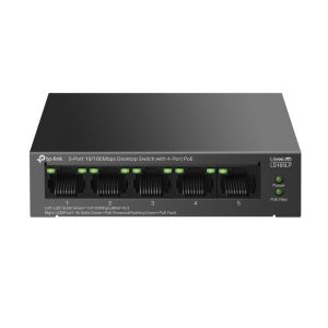 ÷ Switch no gestionable tp-link ls105lp litewave 5p 10/100 4p poe+ sobremesa carcasa metal no rack