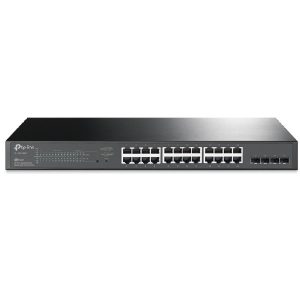 ÷ Switch semigestionable poe+ tp-link sg2428lp 28p de los cuales 16p giga poe+ 8p giga + 4p slot giga