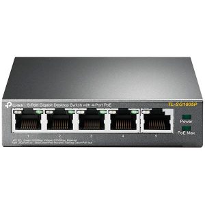 ÷ Switch no gestionable tp-link sg1005p 5p giga 4p poe (56w) sobremesa no rack carcasa metalica