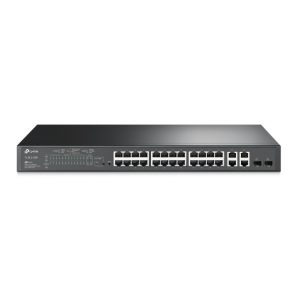 ÷ Switch semigestionmble jetstram tp-link sl2428p 24p poe+ 10/100 y 2 puertos giga + 2 puertos combo g