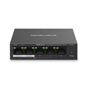 ÷ Switch no gestionable mercusys ms105gp 5p 10/100/1000 de estos 4p poe+ 65w ethernet mini desktop
