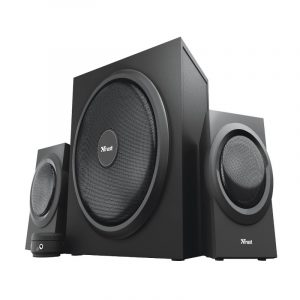 ÷ Altavoces 2.1 trust yuri - 60w rms (120w max) - control de volumen- conexion auriculares- entrada de