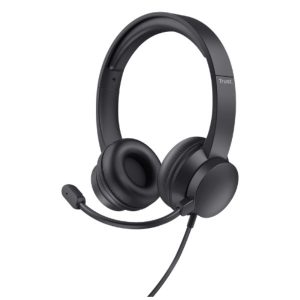 ÷ Headset trust hs-201 25373 usb microfono plegable diadema ajustable