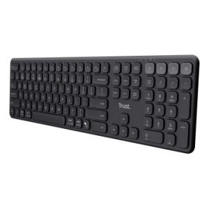 ÷ Teclado trust wireless vaiya multidispositivo de tama?o completo negro 25635
