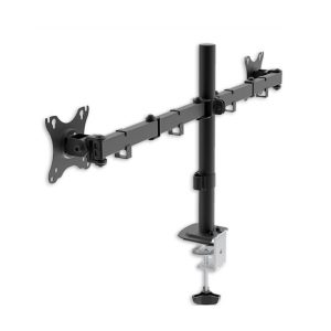 ÷ Soporte de mesa unyka uk710102 2 cabezales ajustable y giratorio 10-32 max. 10kg vesa max. 100x100 "