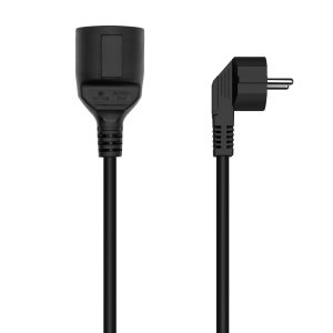÷ Aisens - cable alargador de alimentacion schuko, cee7/m-cee7/h, negro, 2.0m