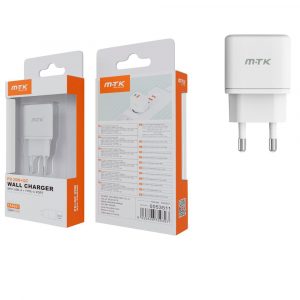 Cargador de red Usb QC3.0 + Type-C / 25W / Blanco / TA0351 / 0053511 / MTK