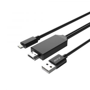 Cable adaptador 2 en 1 Iphone Lightning a HDMI+ Entrada de carga USB / TB1414 / Negro / MTK 0154142