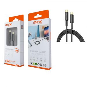 Cable datos Type-C M/M / 20v 3a / 60w / 1.5m / Negro / TB1480 / Mtk