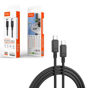 Cable datos Type-C M/M / 1.5m / 5a / Pd 100w max / Carga rapida / TB1515 / Negro / Mtk