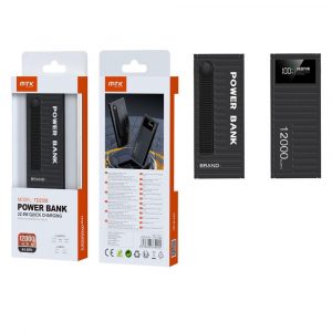 PowerBank TD2129 Type-c / MicroUsb / 12000 mah / Type-c / 2x Usb / Negra / MTK / 0251292