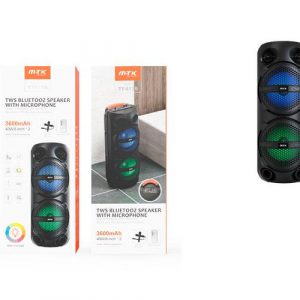 Altavoz Bluetooth 5.0 / TF4175 / 40w / 3600mah / Tws / Fm / Micro SD / Usb / Luces Led / Negro / Mtk