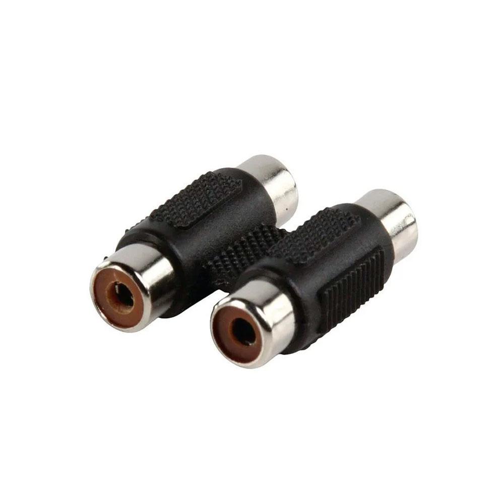 Adaptador de audio 2x Rca a 2x Rca H/H / Negro / 05-2231
