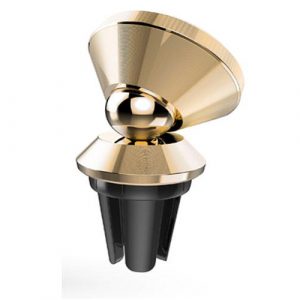 Soporte de coche para Movil magnetico rejilla Et797 / 360 Grados / Oro / Mtk