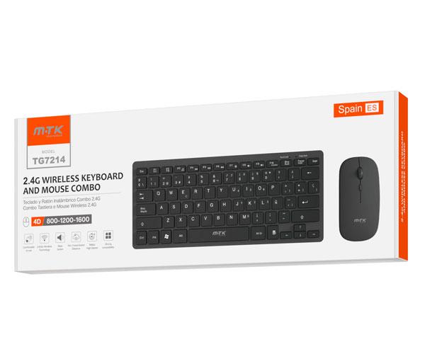Combo Mini Teclado + Ratón Inalámbrico / Negro / 1600Dpi / 78 Teclas / TG7214 / Mtk - Imagen 2