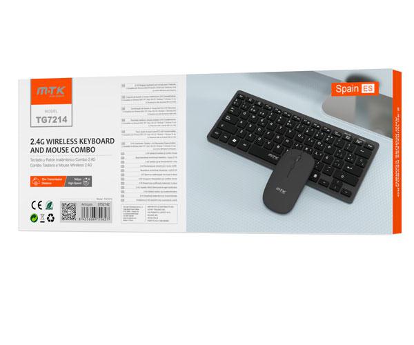 Combo Mini Teclado + Ratón Inalámbrico / Negro / 1600Dpi / 78 Teclas / TG7214 / Mtk - Imagen 3