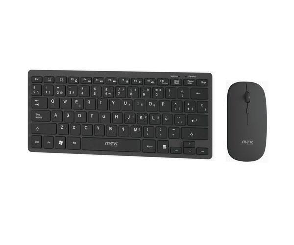 Combo Mini Teclado + Ratón Inalámbrico / Negro / 1600Dpi / 78 Teclas / TG7214 / Mtk