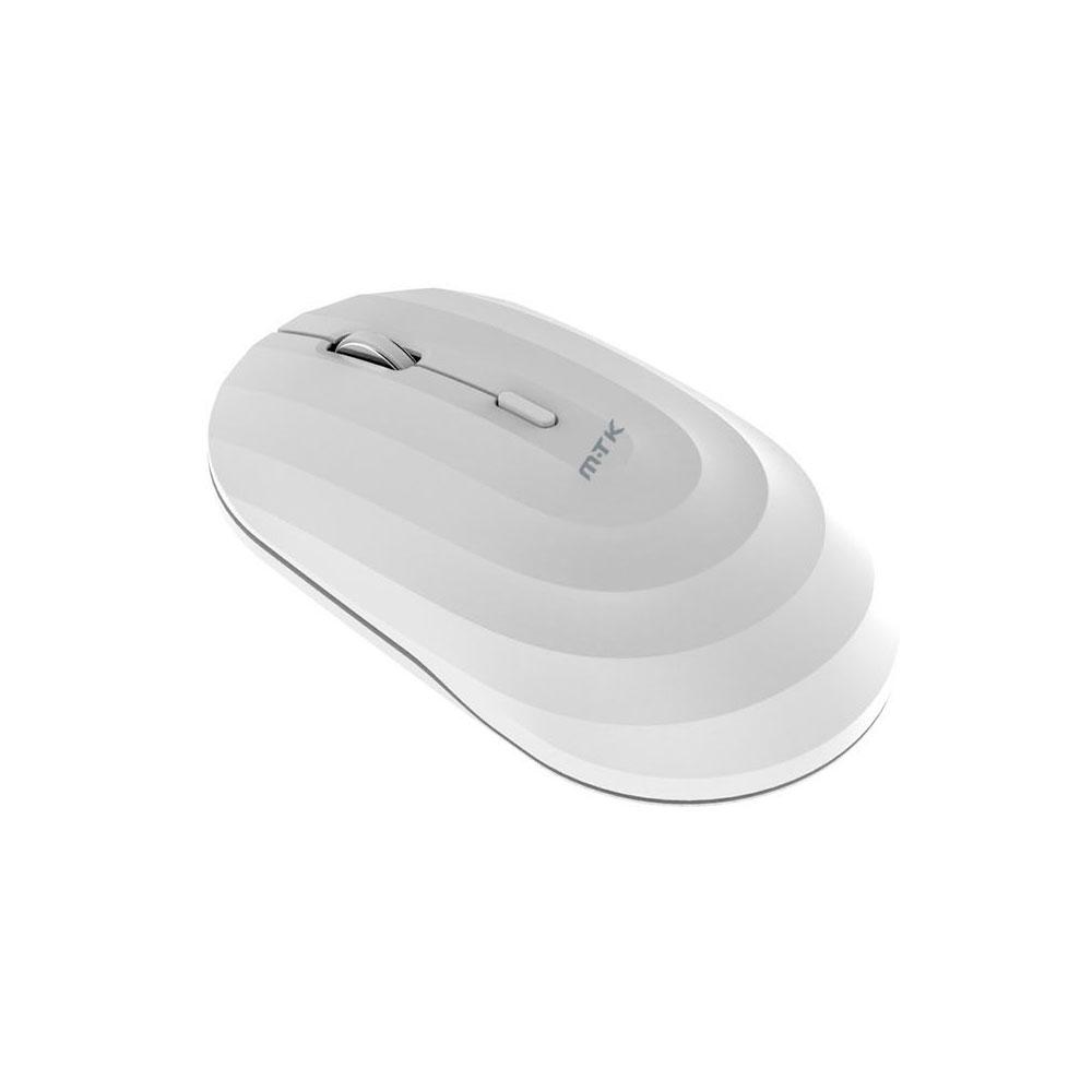 Raton inalámbrico recargable Wave TG7274 / RF 2.4Ghz / Bluetooth 5.2 / 1600 dpi / 400mah / Blanco / MTK
