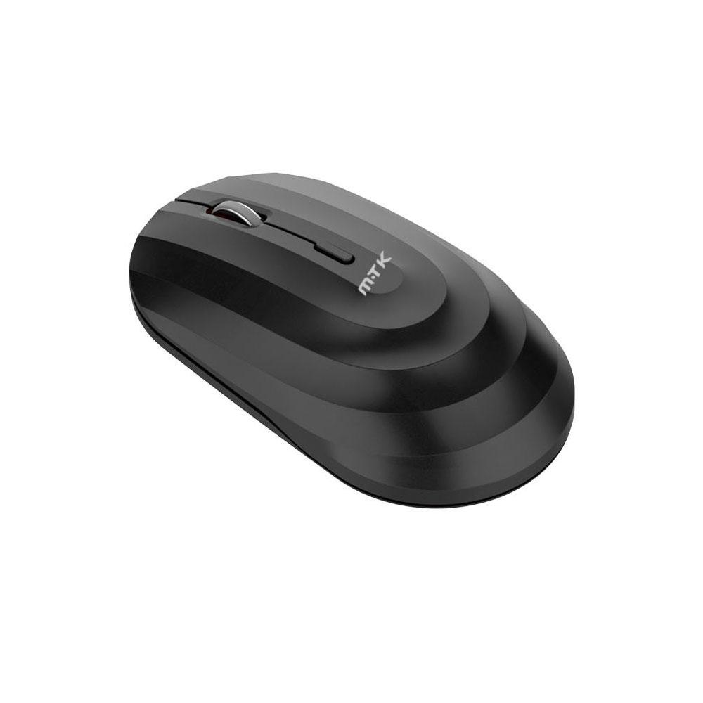 Raton inalámbrico recargable Wave TG7274 / RF 2.4Ghz / Bluetooth 5.2 / 1600 dpi / 400mah / Negro / MTK