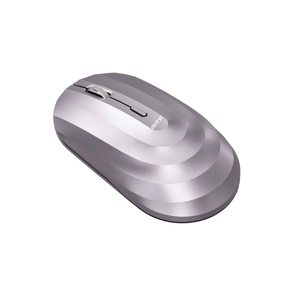 Raton inalámbrico recargable Wave TG7274 / RF 2.4Ghz / Bluetooth 5.2 / 1600 dpi / 400mah / Plata / MTK
