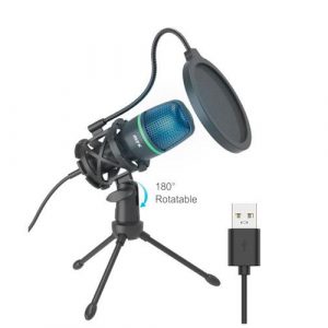 Microfono de condensador TR9162 / Reduccion de ruido / Soporte de tripode / Cable USB 2.0 / ONE+