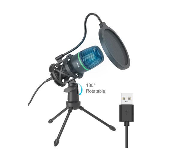 Microfono de condensador TR9162 / Reduccion de ruido / Soporte de tripode / Cable USB 2.0 / ONE+