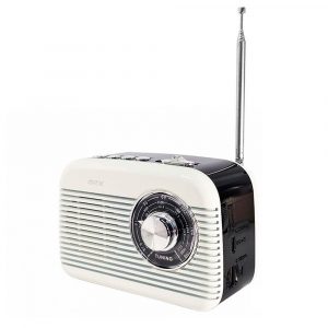 Radio portatil Am-Fm Bluetooth 5.4 con Antena TR9437 / Altavoz externo / Mp3 MicroSD - Usb / Blanco / Mayou / 0954371