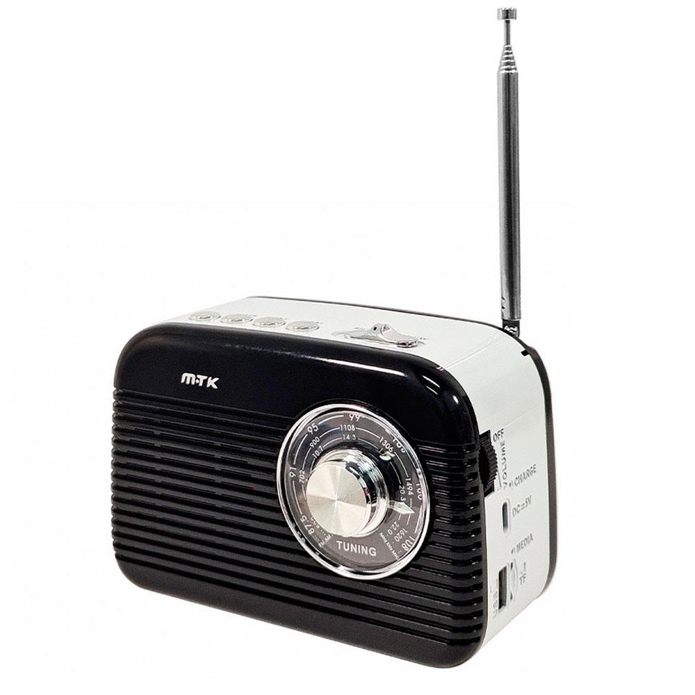 Radio portatil Am-Fm Bluetooth 5.4 con Antena TR9437 / Altavoz externo / Mp3 MicroSD - Usb / Negro / Mayou / 0954372